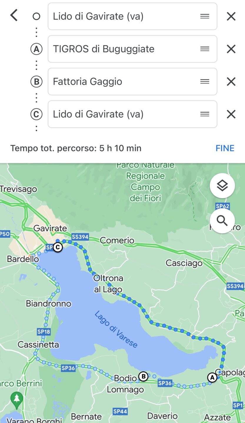 giro del lago di Varese a piedi laprofconlavaligia