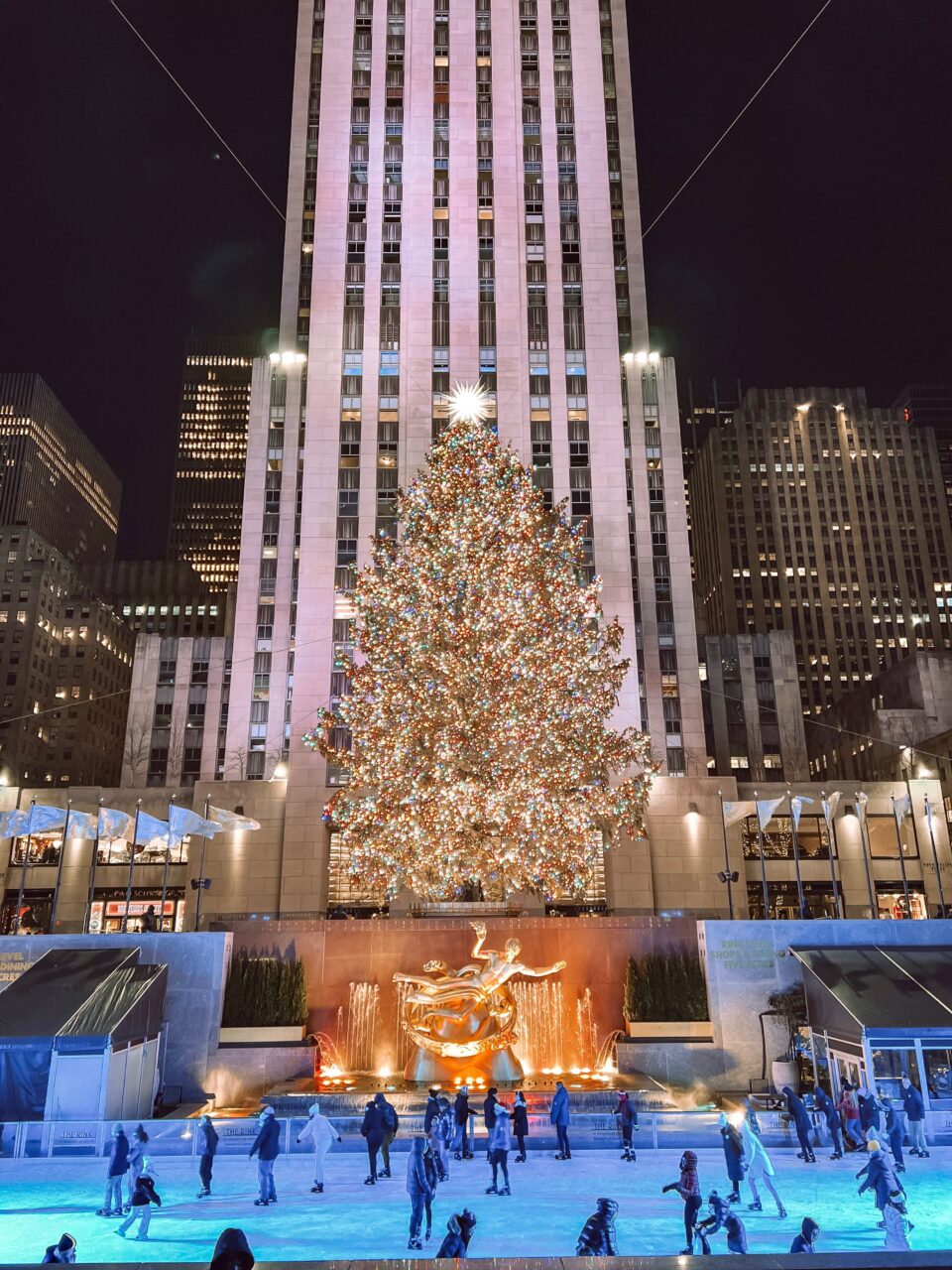 dove pattinare sul ghiaccio a New York