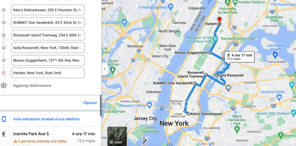 New York a piedi, itinerario per quartieri con mappe